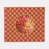 Red Dahlia Flower Nature Pattern  Fleece Deken (Voorkant (Horizontaal))