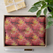 Red Dahlia Flower Natuur Pattern Tissuepapier (Geschenk)