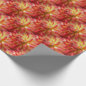 Red Dahlia Flower Pattern Natuur Cadeaupapier (Hoek)