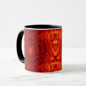 RED DAHLIA FLOWERS Abstracte Floral Mok (Voorkant links)