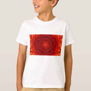 RED DAHLIA FLOWERS Abstracte Floral T-shirt