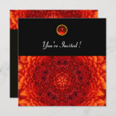 RED DAHLIA, RUBY, helder zwart Kaart (Voorkant / Achterkant)