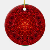 RED DAHLIA RUBY MONOGRAM KERAMISCH ORNAMENT (Achterkant)
