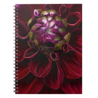 Red Dahlia Spiral Notitieboek