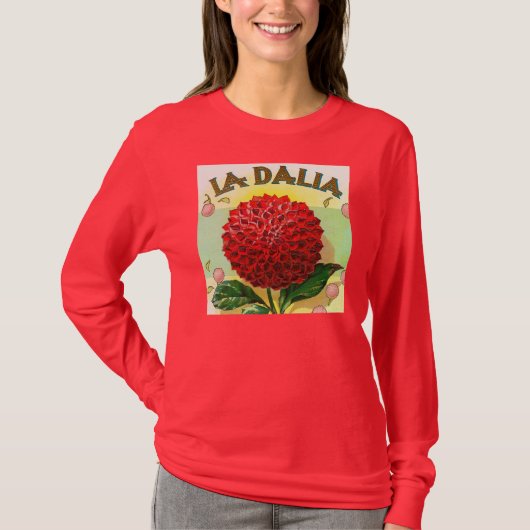 Red Dahlia Vintage T-shirt (Voorkant)