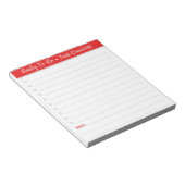 Red Daily Task Checklist - To-Do List Notitieblok (Schuin)