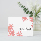 Red Daisies Change of Address Annountion Aankondigingskaart (Staand voorkant)