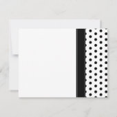 Red Daisy Black Polka Dots Save the Date (Achterkant)