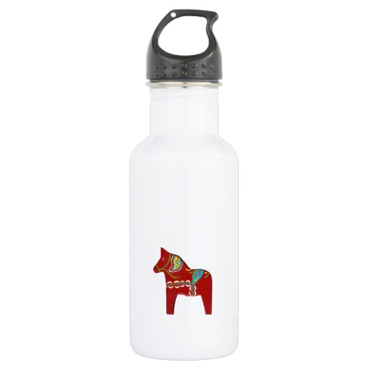 Red Dala Horse # 2 Waterfles (Voorkant)