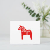 Red Dala Horse Briefkaart (Staand voorkant)