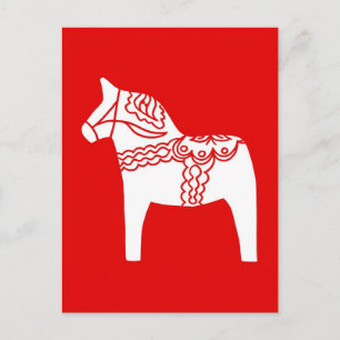 Red Dala Horse Briefkaart