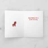 Red Dala Horse krijgt een goede Kaart (Binnen)