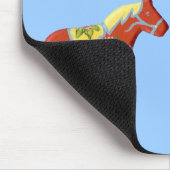 Red Dala Horse Mousepad Muismat (Hoek)