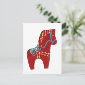 Red Dala Horse Post Kaarten (Staand voorkant)