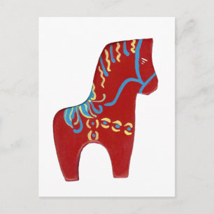 Red Dala Horse Post Kaarten