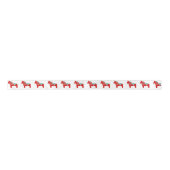 Red Dala Horse Ribbon Lint (Voorkant)