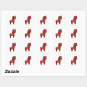 Red Dala Horse Sticker (Vel)