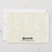 Red Damask Carte Plat Vacances 2 Photo (Dos)