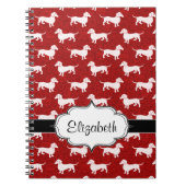 Red Damask Dachshunds Notitieboek (Voorkant)