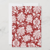 Red Damask Fête Invitation (Dos)