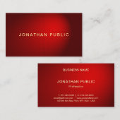 Red Damask Gold Professionele Sjabloon Modern Chic Visitekaartje (Voorkant / Achterkant)