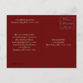 Red Damask Gothique nuptiale Invitation (Dos)