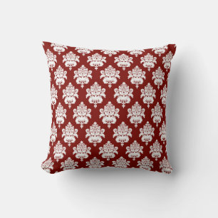 Red Damask/Red Design Omkeerbare kerstpiloot Kussen