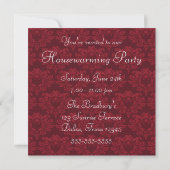 Red Damask Sofa House Party Invitation (Dos)