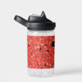 Red Dancing Elmo Pattern | Jouw namen toevoegen Waterfles (Rechts)