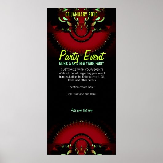 RED DARK FANTASY Party Poster (Voorkant)
