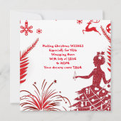 Red  Daughter Merry kerstOrnamenten Art (Achterkant)