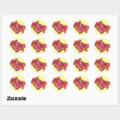 Red Day Coordinating Items Ronde Sticker (Vel)