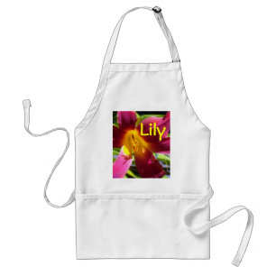 "Red Day Lily" Apron Standaard Schort