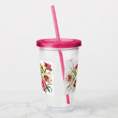 Red Daylily Bouquet Acryl Drinkbeker (Links)