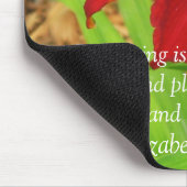 Red DayLily Mousepad Muismat (Hoek)