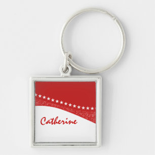 Red Dazzling Star Curves Premium Sleutelhanger