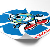 Red de aarde door recycling! poster (Hoek)