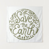 Red de aarde groene esthetiek wandkleed (Voorkant)