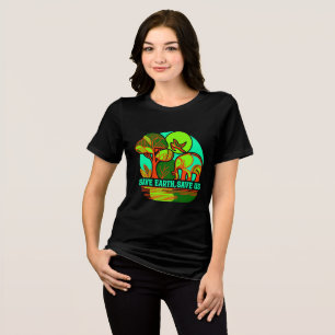 Red de aarde Red ons Olifant Aardedag T-shirt