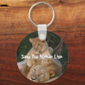 Red de Afrikaanse leeuw Sleutelhanger (Voorkant)