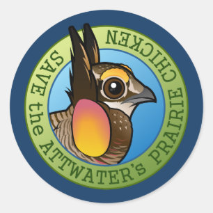 Red de Attwater's Prairie Kip Ronde Sticker