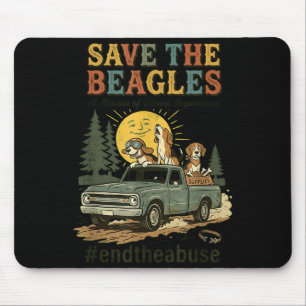 Red De Beagles Een Eind Aan Dieren Vintage Hond Muismat