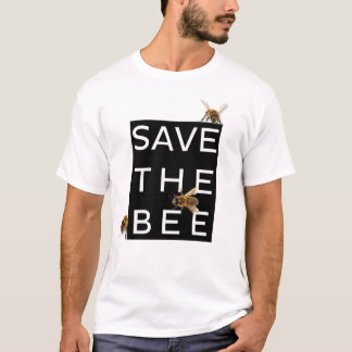Red de Bee! Red de wereld! Boxed Bee T-shirt