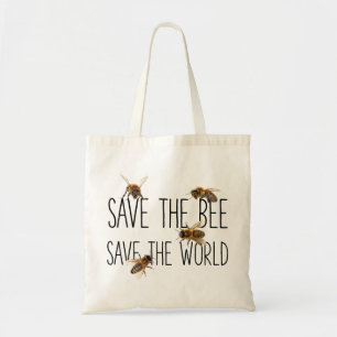 Red de Bee! Red de wereld! Live Design Tote Bag