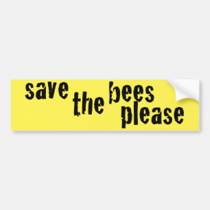 Red de Bijen Alsjeblieft Gele Bumpersticker II