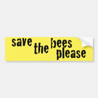 Red de Bijen Alsjeblieft Gele Bumpersticker II