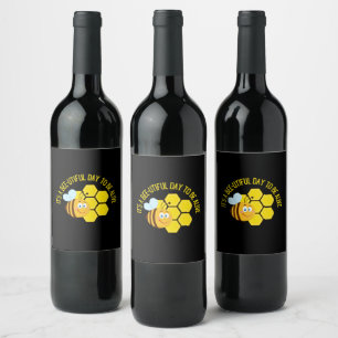 Red de Bijen BEE Slogan Quotes Awareness Cadeaus Wijn Etiket