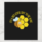 Red de Bijen BEE Slogan Quotes Awareness Cadeaus Wijn Etiket (Enkel label)