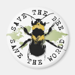 Red de bijen... bespaar de wereld! Fridge Magnet Magneet