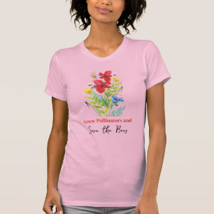 Red de Bijen Bloem Bestuivers T-Shirt